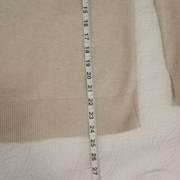 Burgess Beige Sweater With Side Tie Detail Cotton Cashmere Blend Womens Size S - Picture 8 of 8